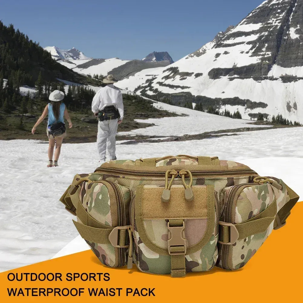 Outdoor Sports Fanny Pack Multipurpose Belt Bag for Camping Hiking Traveling Running Fishing - Jungle Digital