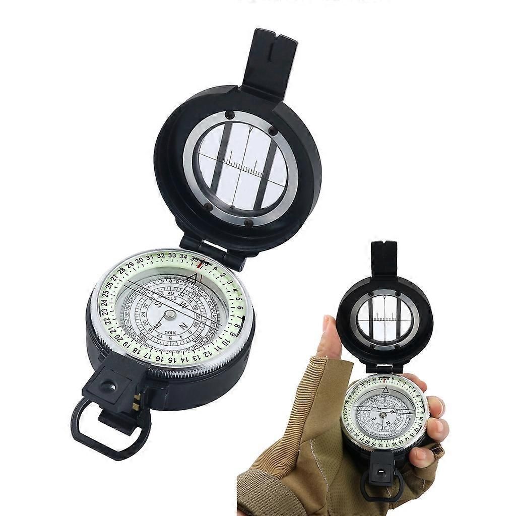 Pocket Compasses with Luminous Function for Camping, Hiking, Mountaineering - Army green