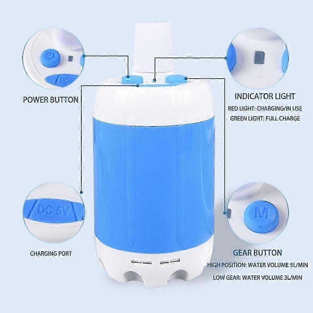 Type A 4000mAh Electric Shower, Camping Portable Shower Head Pump for Outdoor Hiking Travel