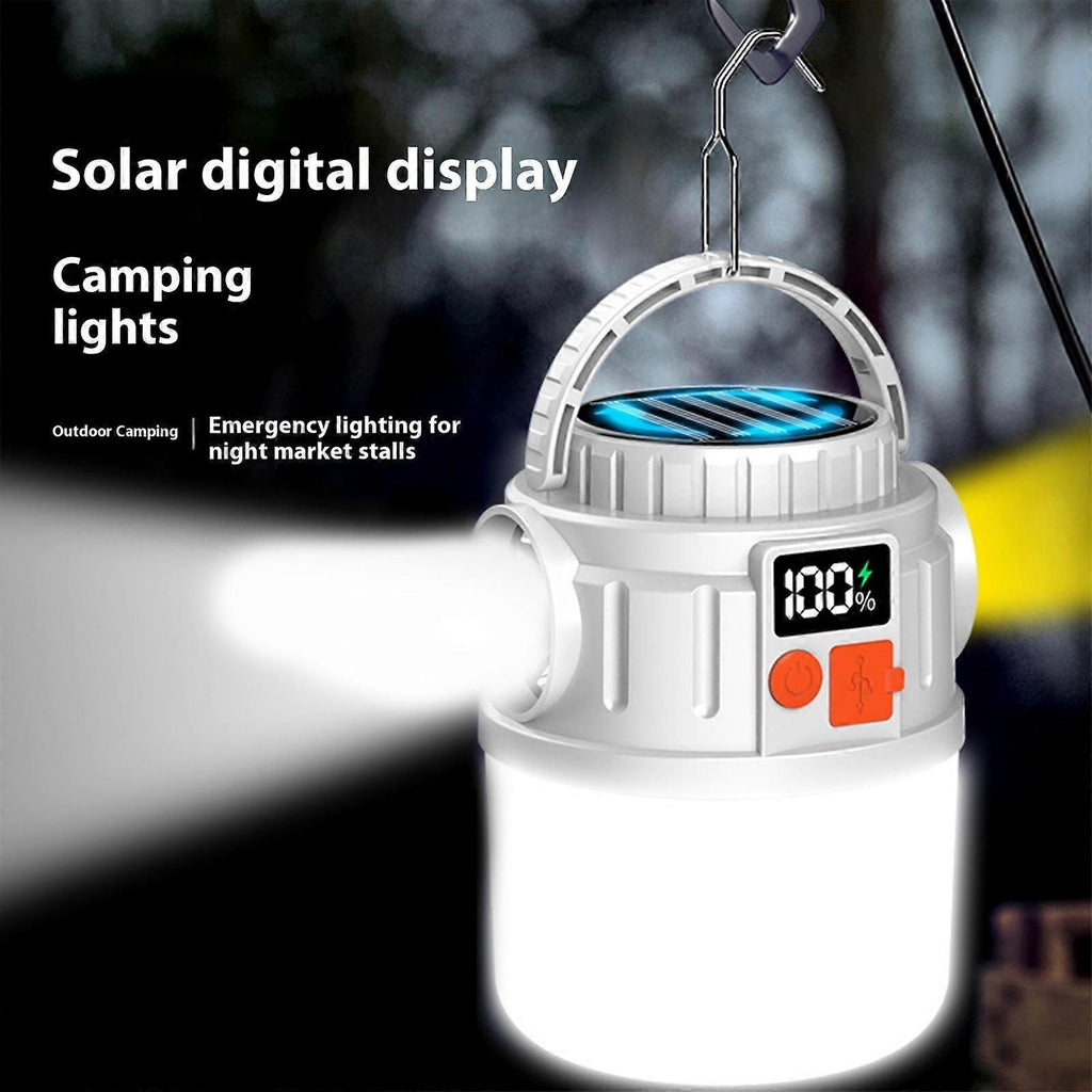 Multiple Function LED Camp Lamp Equipped With Solar Device 7 Brightness Grades And Crisis Lighting Multicolor