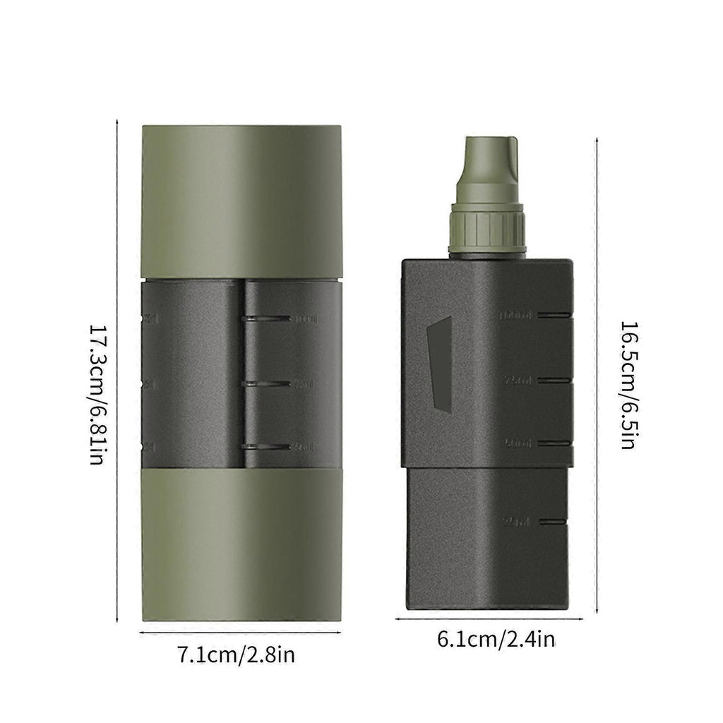 Multifunction Camping Spices Container Seasoning Bottle Spices Jar for Outdoor Camping BBQ with Leakproof Sealing Caps Black