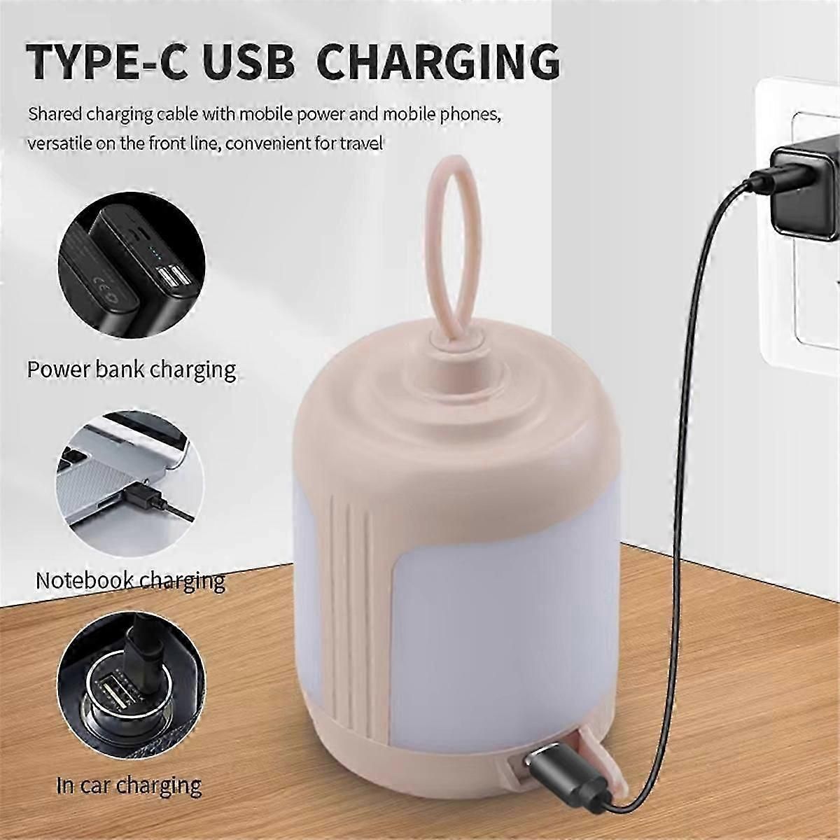 Rechargeable LED Camping Light - USB Portable Emergency Lamp with Mobile Hook, Home Decor Night Light