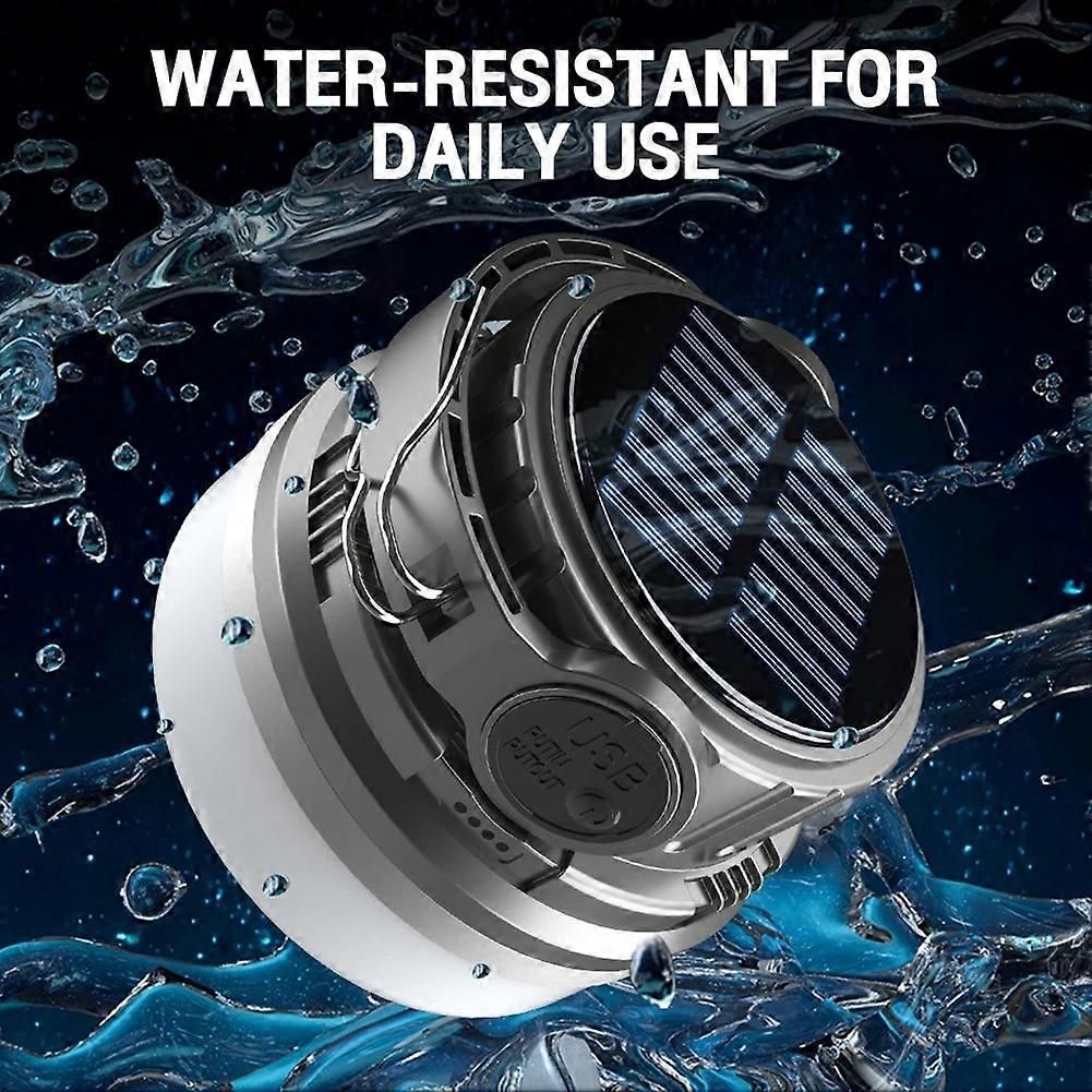 Portable Camping Light Waterproof USB Solar Charging 1500mah 3-Speed Adjustable Green