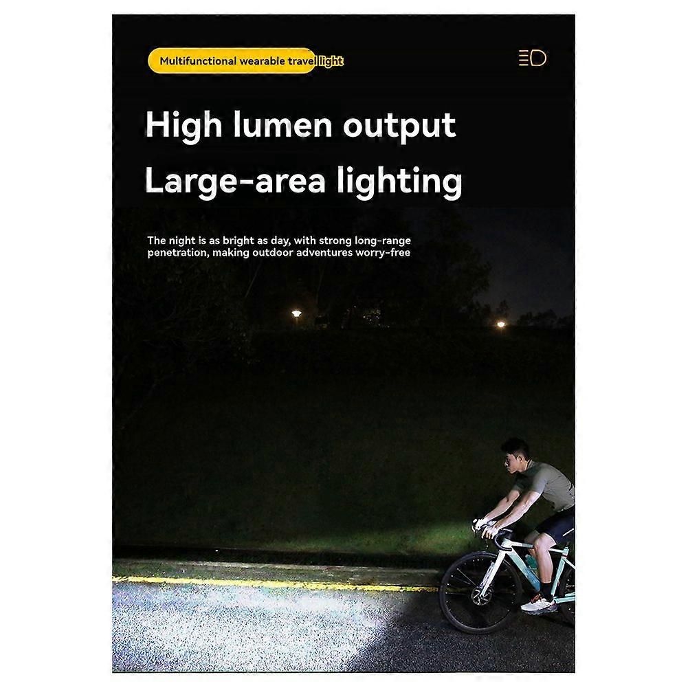 Rechargeable Wrist Mount LED Light for Outdoor Activities Waterproof IPX5 3 Modes & SOS Ideal for Camping Cycling Black