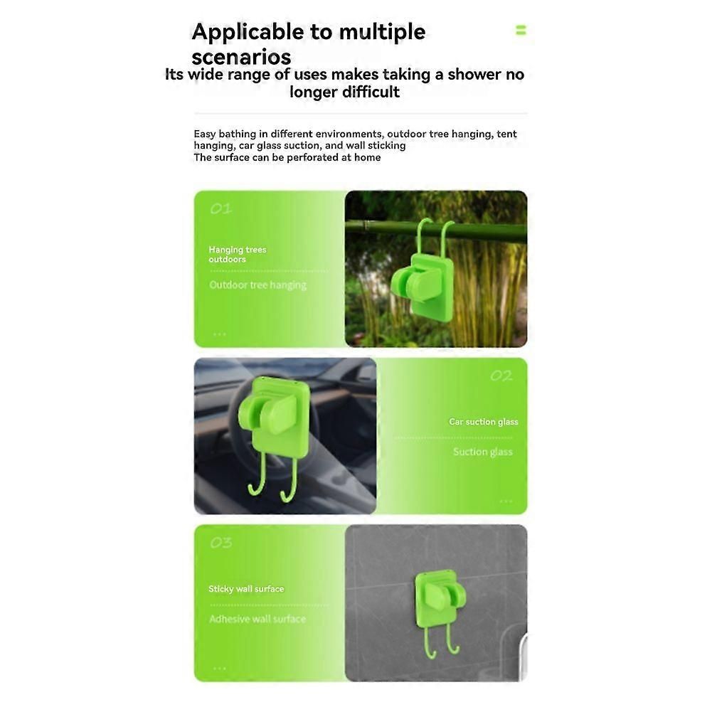 Outdoor Shower Kit Camping Shower Pump Full Screen Digital Display 7800mah Upgraded Low Noice Outdoors Shower Kit Green