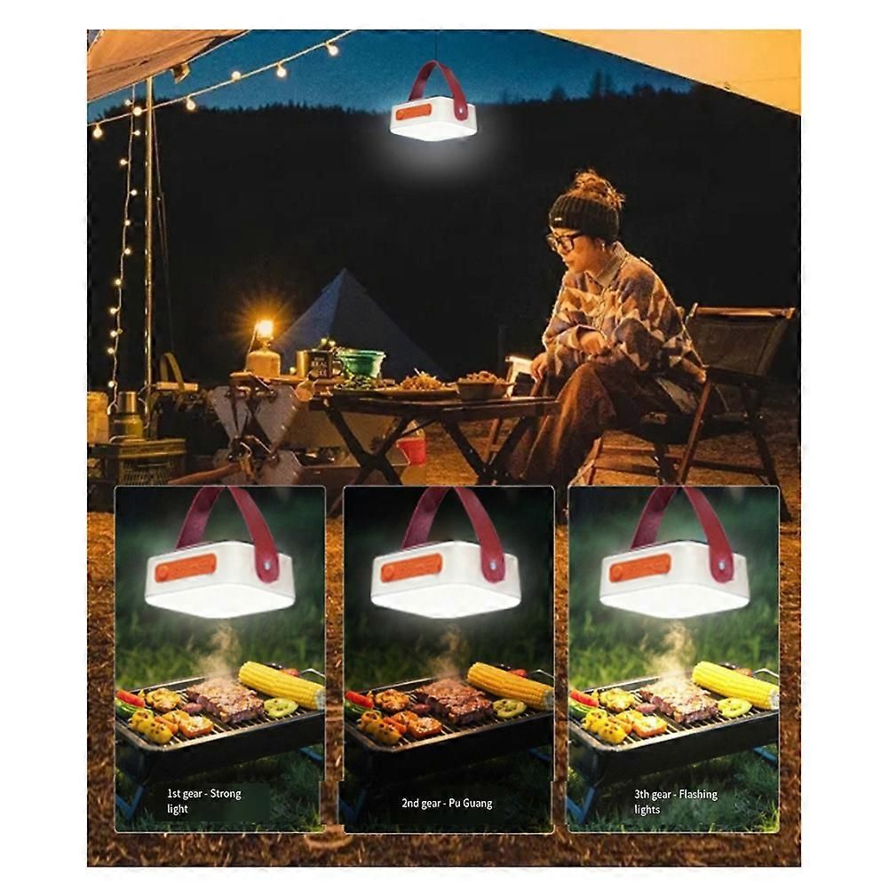 2400 mAh Type-C Rechargeable LED Camping Solar Light Strip Portable Hanging Lamp for Home Emergency Outdoor Work Travel