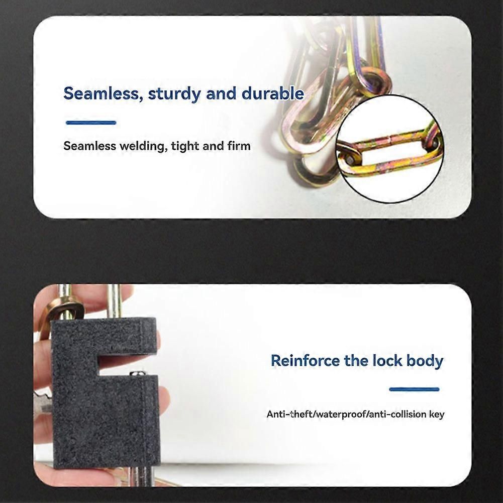 Bicycle Lock Mountain Bike Lock Alloy Chain Lock Anti-Theft Safety Chain Locks Portable Alloy Lock 4x70cm