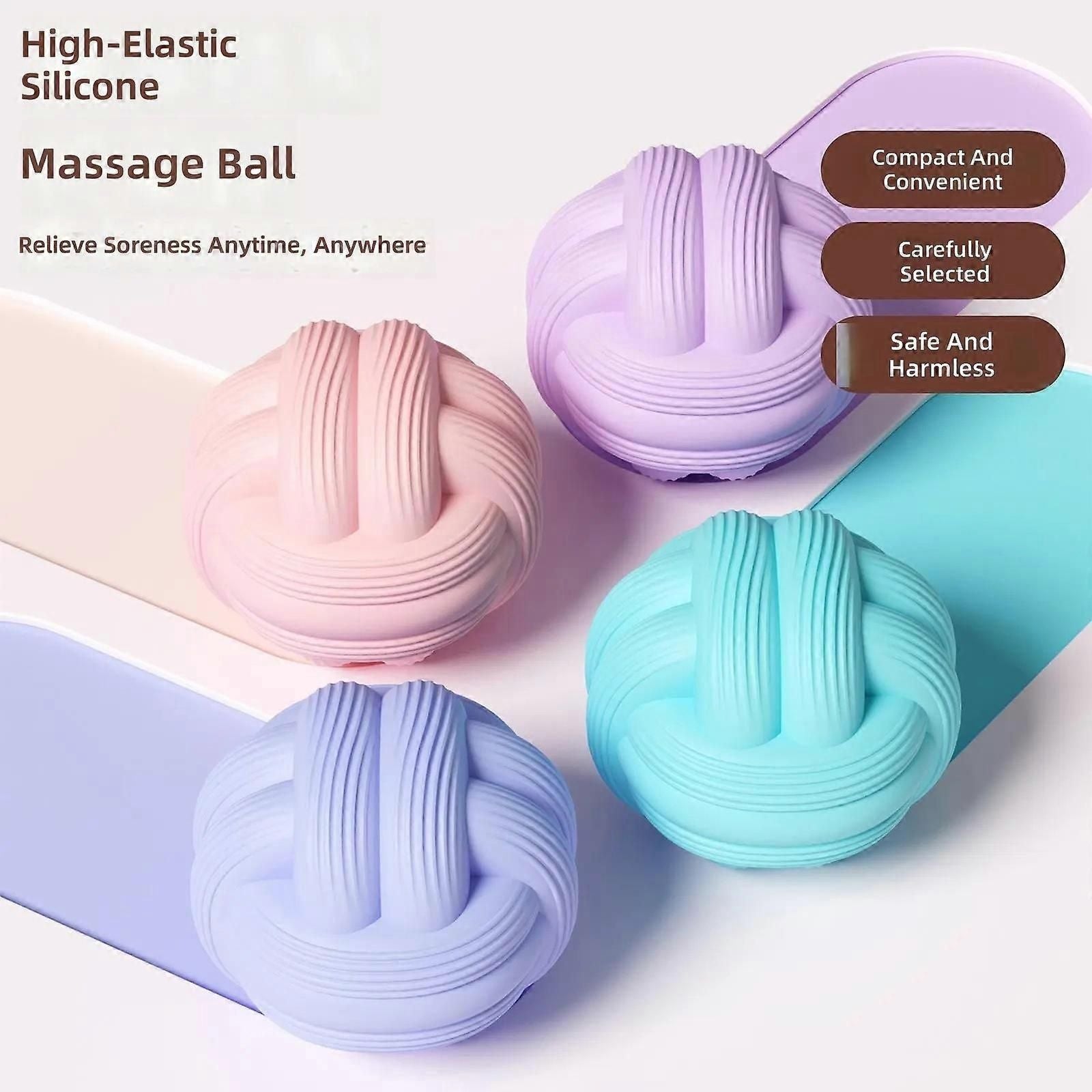 Massage Balls for Deep Tissue Muscle Recovery, Trigger Point Therapy Ball for Back, Neck, Shoulder, Foot and Body Relaxation - Purple