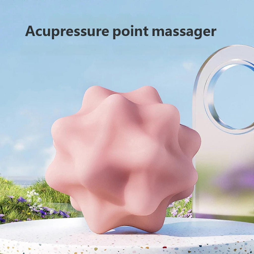 Fitness Massage Ball for Myofascial Release, Deep Tissue Trigger Point Therapy for Muscle Recovery, Back, Neck, Shoulder and Foot Massage - Pink