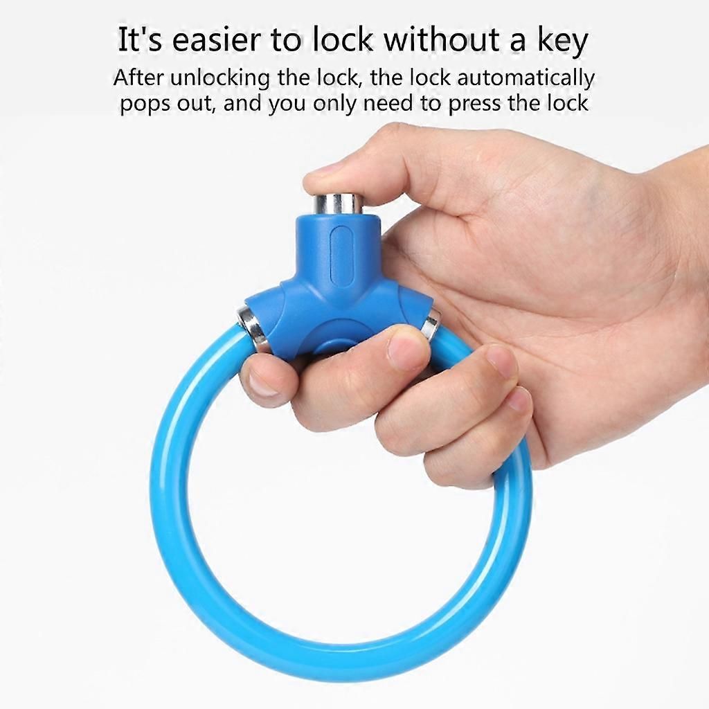 Rings Shape Bicycles Antitheft Lock High Security Mountain Bicycles Lock - Orange