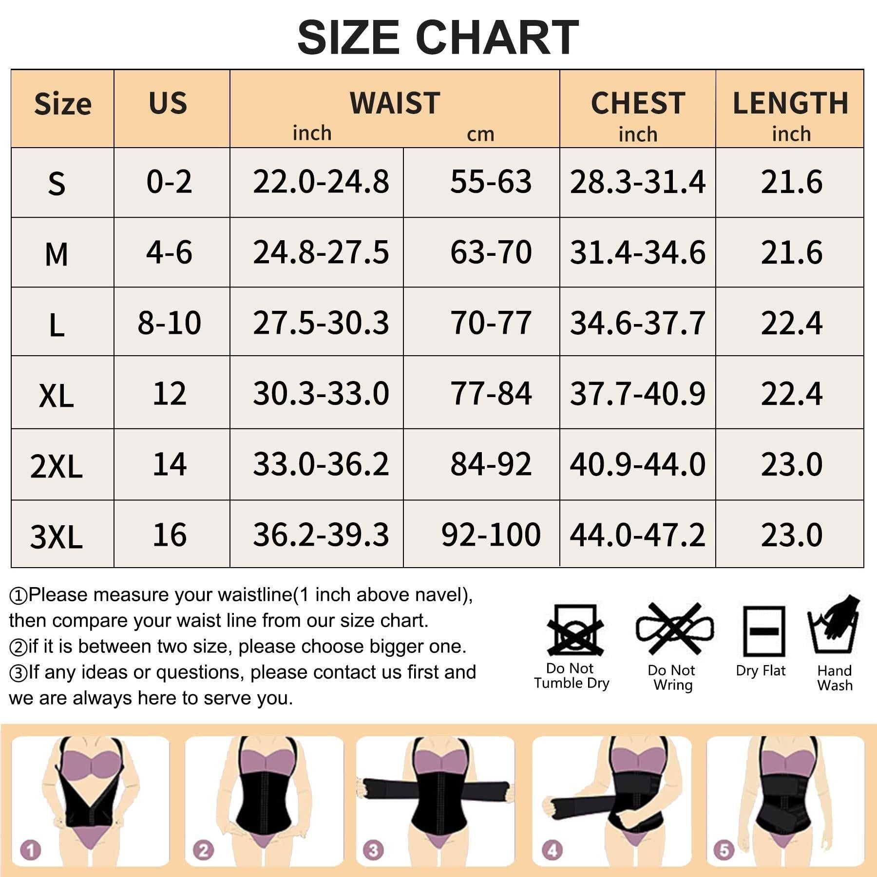 Waist Trainer Vest For Women Corset Trimmer Belt Slimming Body Shaper Tummy Control Cincher - S