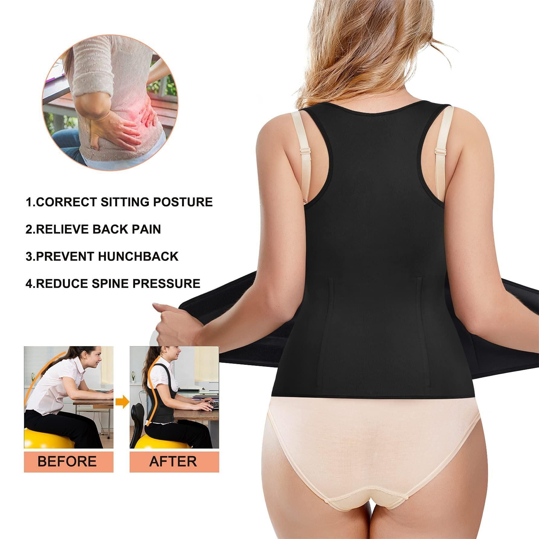 Waist Trainer Vest For Women Corset Trimmer Belt Slimming Body Shaper Tummy Control Cincher - S