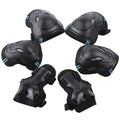 6Pcs Protective Gear Set Knee Elbow Wrist Guards for Skateboard Cycling Riding - M