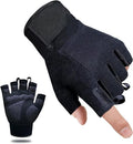 Fitness Gloves Half Finger Breathable Non Slip Weightlifting Training Workout Palm Support For Men And Women - Black L