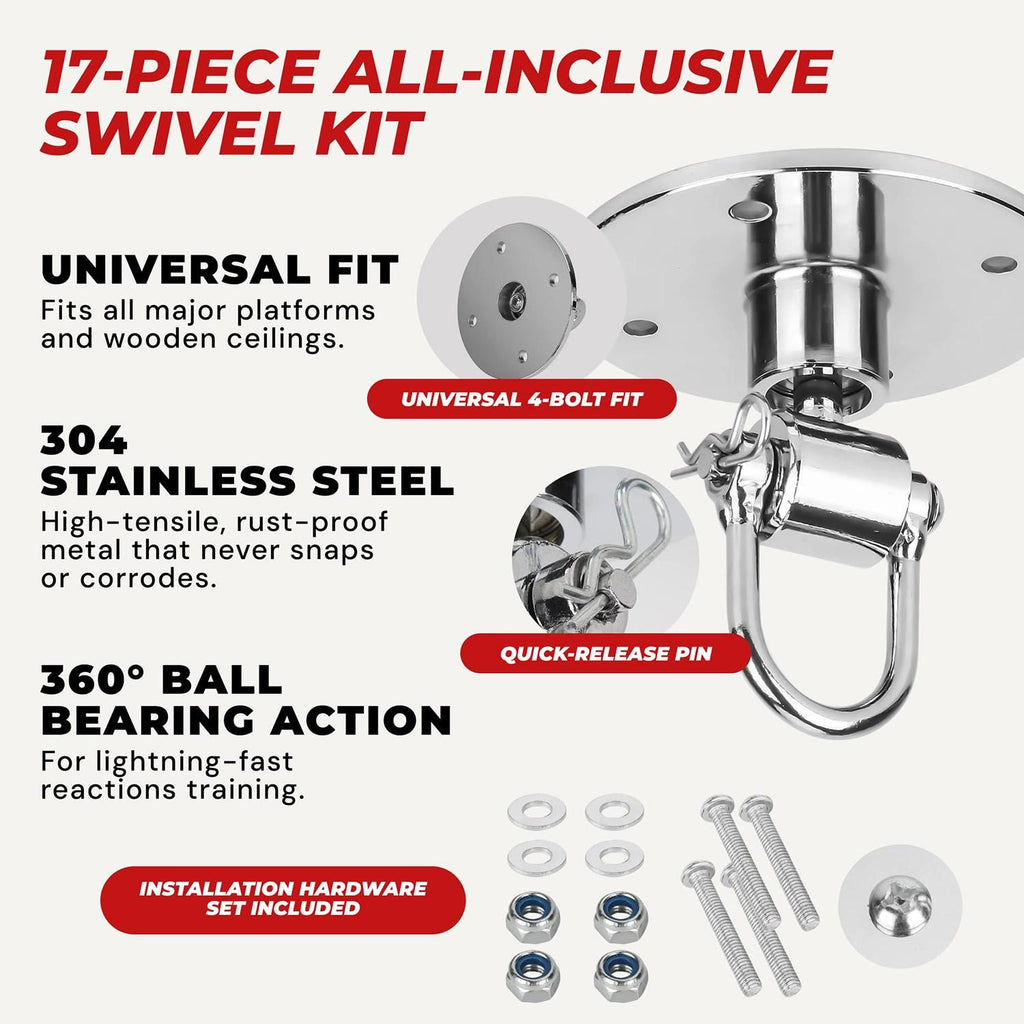2PCS Heavy Duty Speed Bag Mount Hardware Set with Quick Release Pin Boxing Accessories Silver