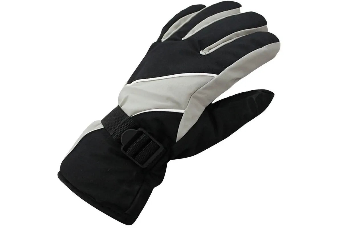 Men's Adult Windproof Rainproof Anti-Slip Ski Gloves, Warm (Grey)