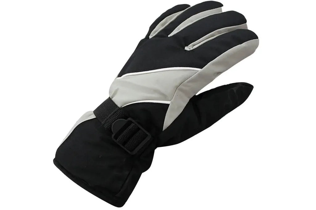 Men's Adult Windproof Rainproof Anti-Slip Ski Gloves, Warm (Grey)