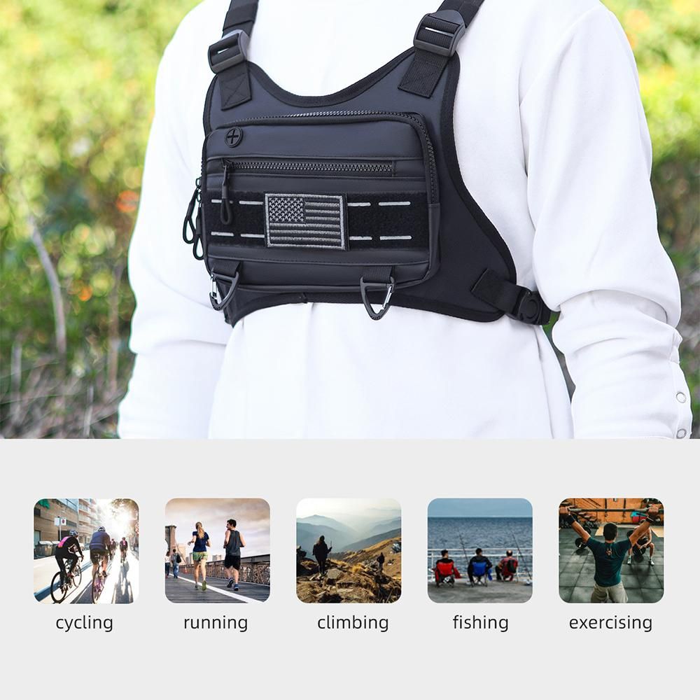Running Chest Bag Reflective (Black)