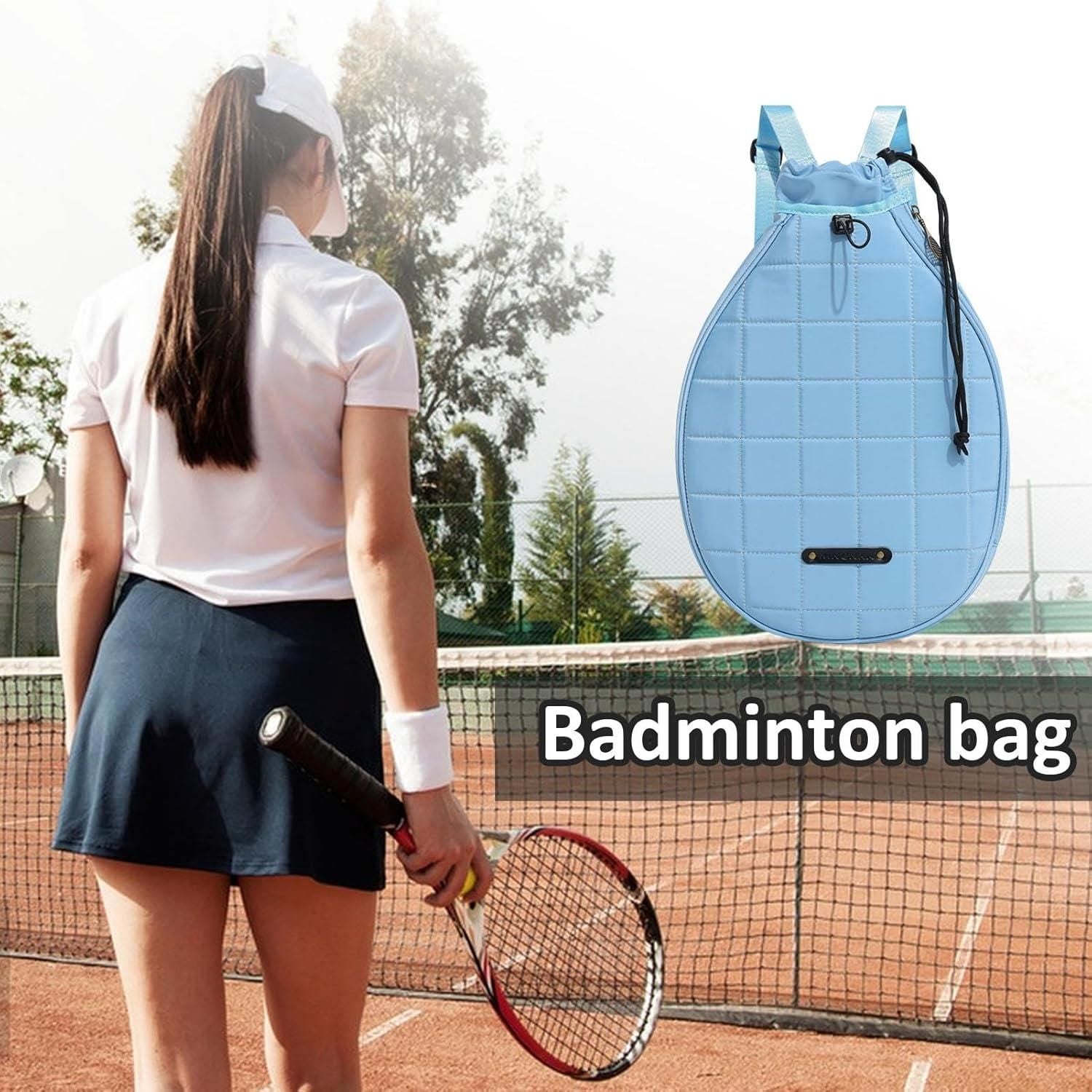 Tennis Racket Backpack Single Shoulder Badminton Bag Multi-Functional Paddle and Ball Bag