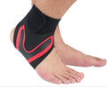 A Pair of Sports Ankle Sleeve Compression Anti-sprain Protection Socks Outdoor Sports Climbing Equipment-Red M
