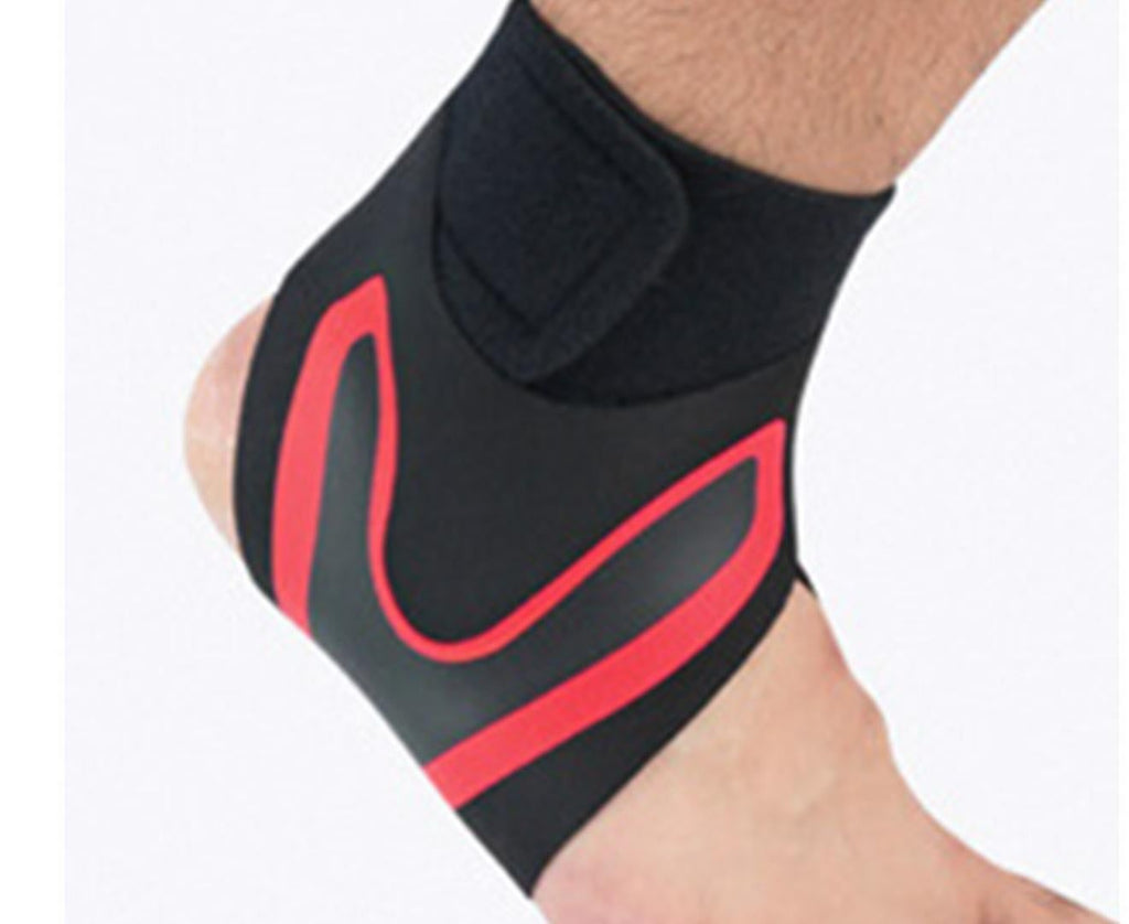 A Pair of Sports Ankle Sleeve Compression Anti-sprain Protection Socks Outdoor Sports Climbing Equipment-Red M