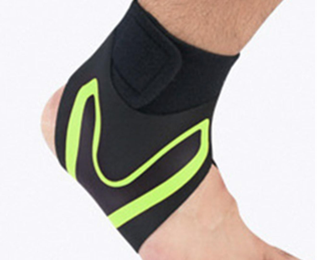 A Pair of Sports Ankle Sleeve Compression Anti-sprain Protection Socks Outdoor Sports Climbing Equipment-Green M