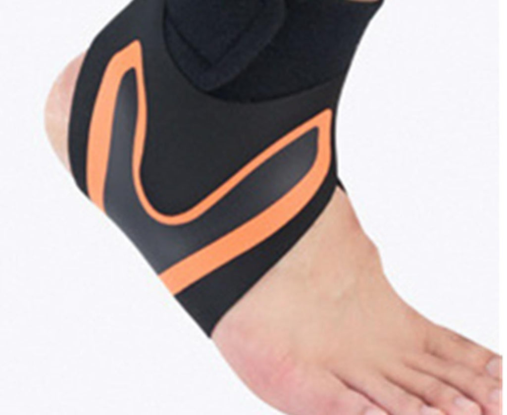 A Pair of Sports Ankle Sleeve Compression Anti-sprain Protection Socks Outdoor Sports Climbing Equipment-Orange L