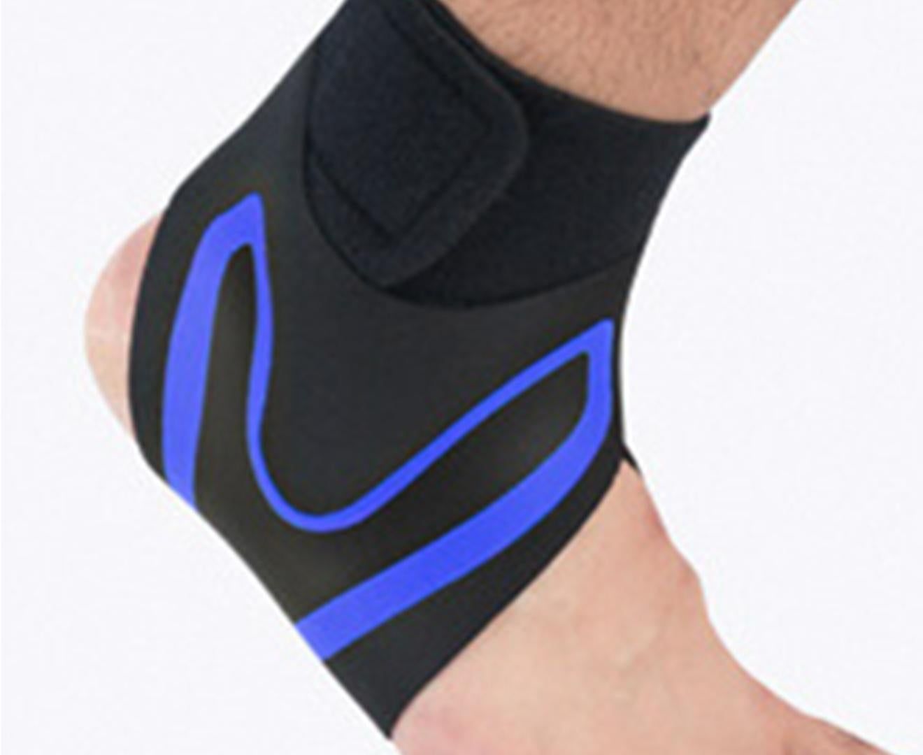 A Pair of Sports Ankle Sleeve Compression Anti-sprain Protection Socks Outdoor Sports Climbing Equipment-Blue S