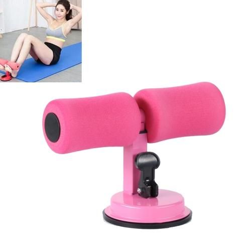 Household Fitness Equipment Height Adjustable Sit-up Auxiliary Machine with Suction Cup - Pink