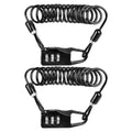 2pcs Bike 3-Digital Code Combination Lock Password Security Cable Lock for Bike