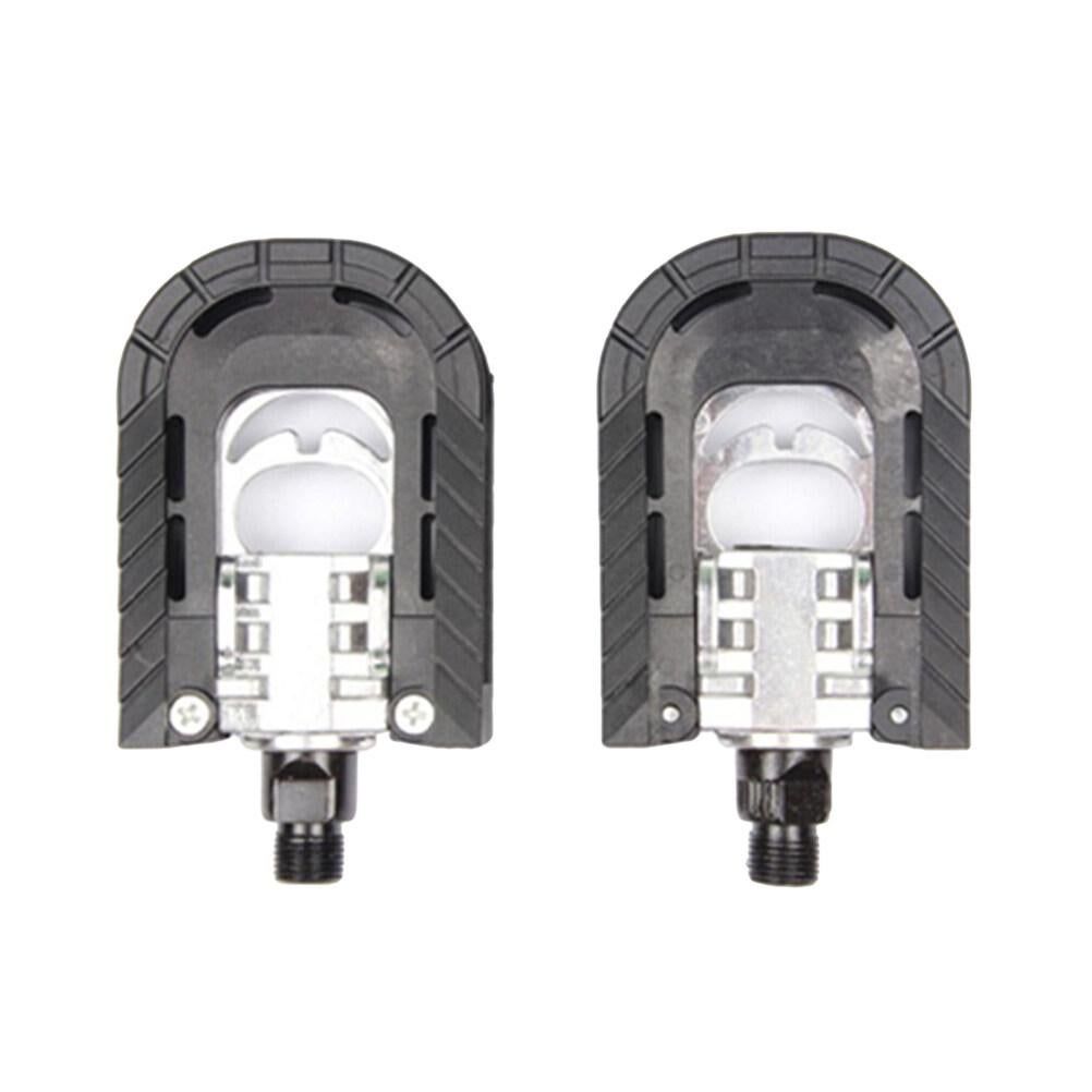 2Pcs Aluminum Alloy Pedal Universal Mountain Bike Pedal Collapsible Platform Flat Pedal for BMX MTB Bike