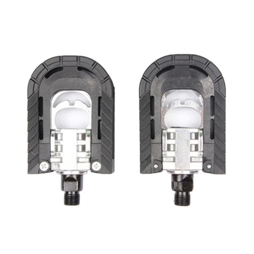 2Pcs Aluminum Alloy Pedal Universal Mountain Bike Pedal Collapsible Platform Flat Pedal for BMX MTB Bike
