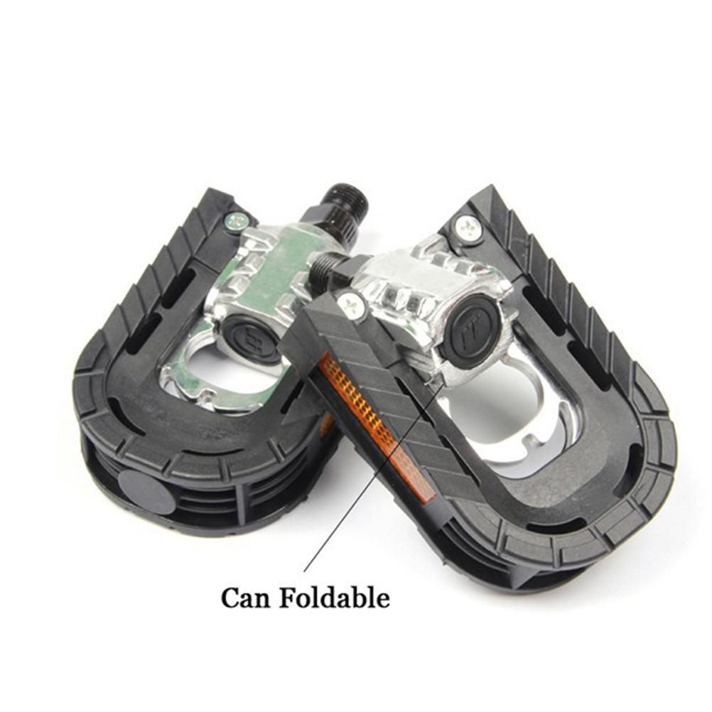 2Pcs Aluminum Alloy Pedal Universal Mountain Bike Pedal Collapsible Platform Flat Pedal for BMX MTB Bike