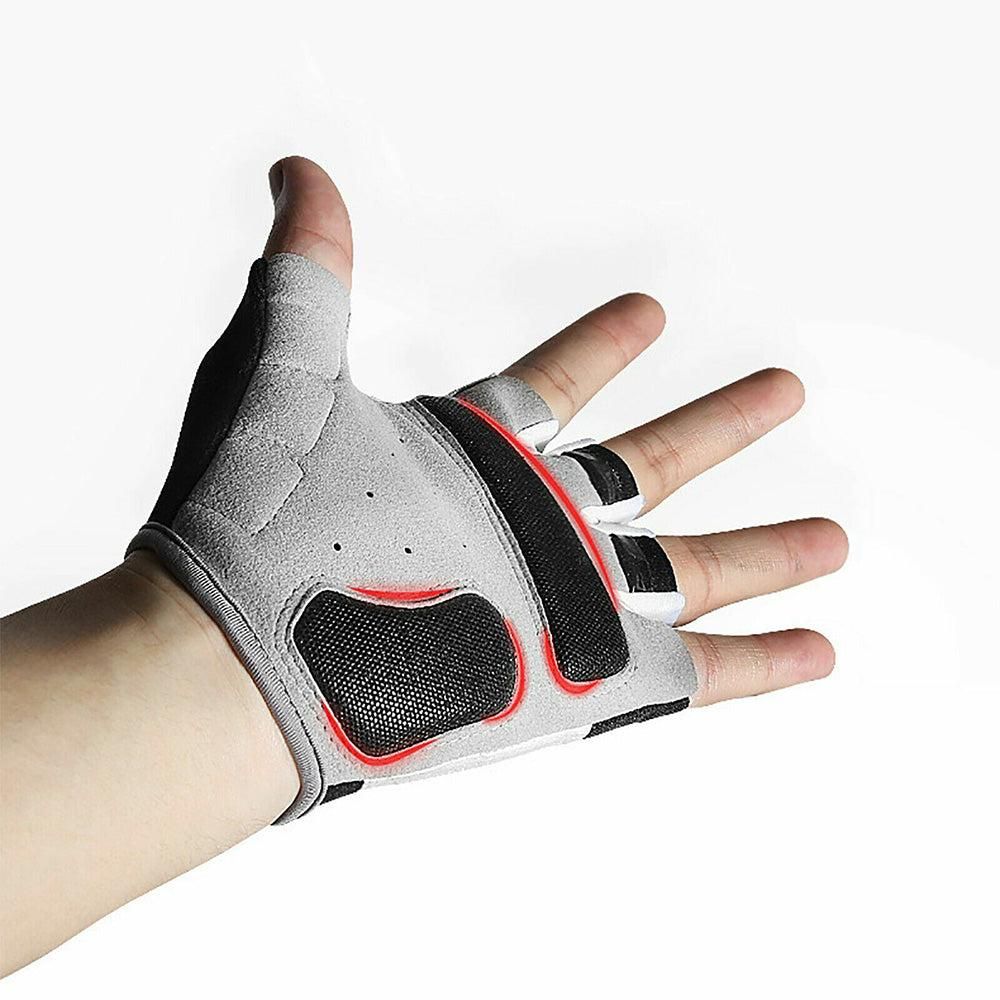 1 Pair Cycling Half Finger Bike Gloves With Anti Slip Pad For Unisex - Black M