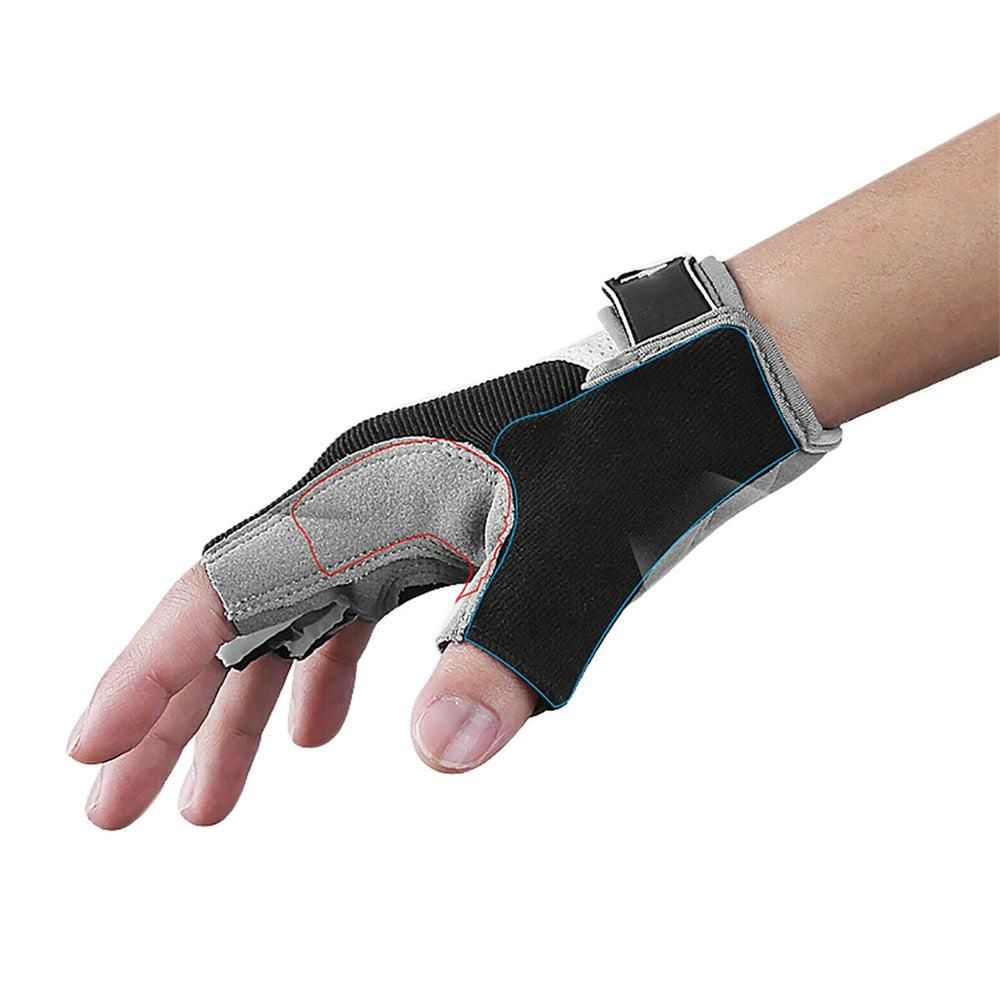 1 Pair Cycling Half Finger Bike Gloves With Anti Slip Pad For Unisex - Black M