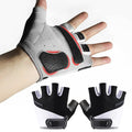 1 Pair Cycling Half Finger Bike Gloves With Anti Slip Pad For Unisex - Black XL