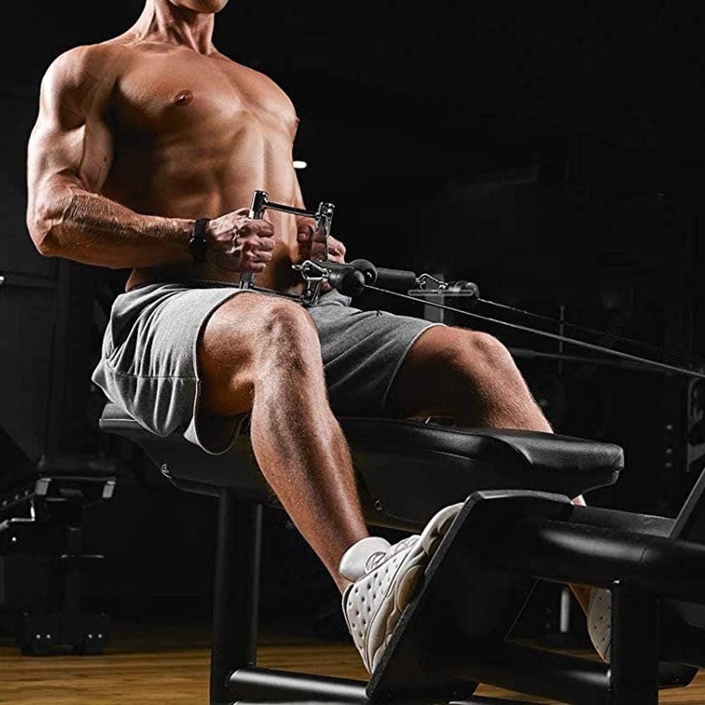 V-Grip Lat Pulldown Bar with Non-Slip Rubber Handle Cable Machine Attachment - Black