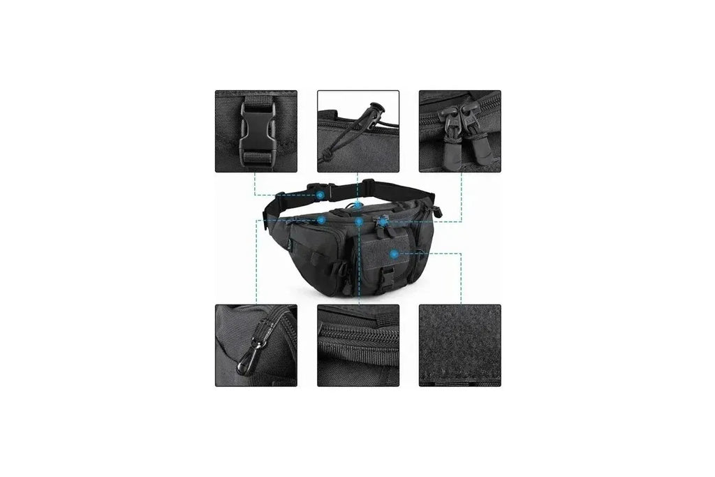 Outdoor Sports Multi-Functional Fanny Pack, Solid Color Camouflage, Anti-Splashing