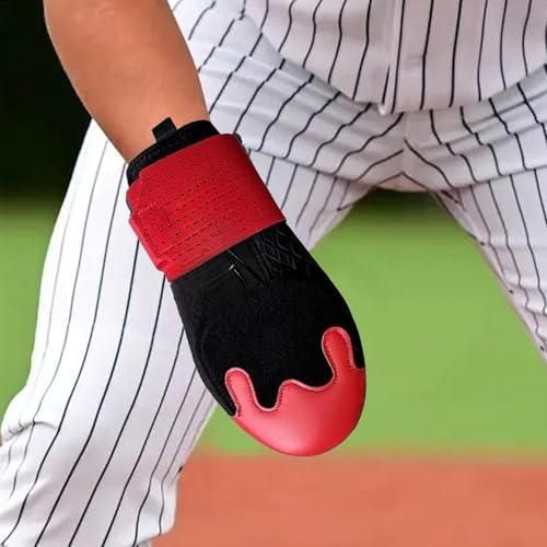 Baseball Glove Youth Softball Training Mitt Black Red