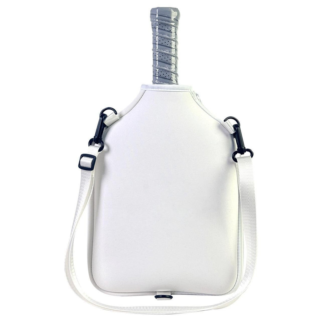 Neoprene Tennis & Pickleball Paddle Bag Lightweight Protective Carry Case with Shoulder Strap - Black