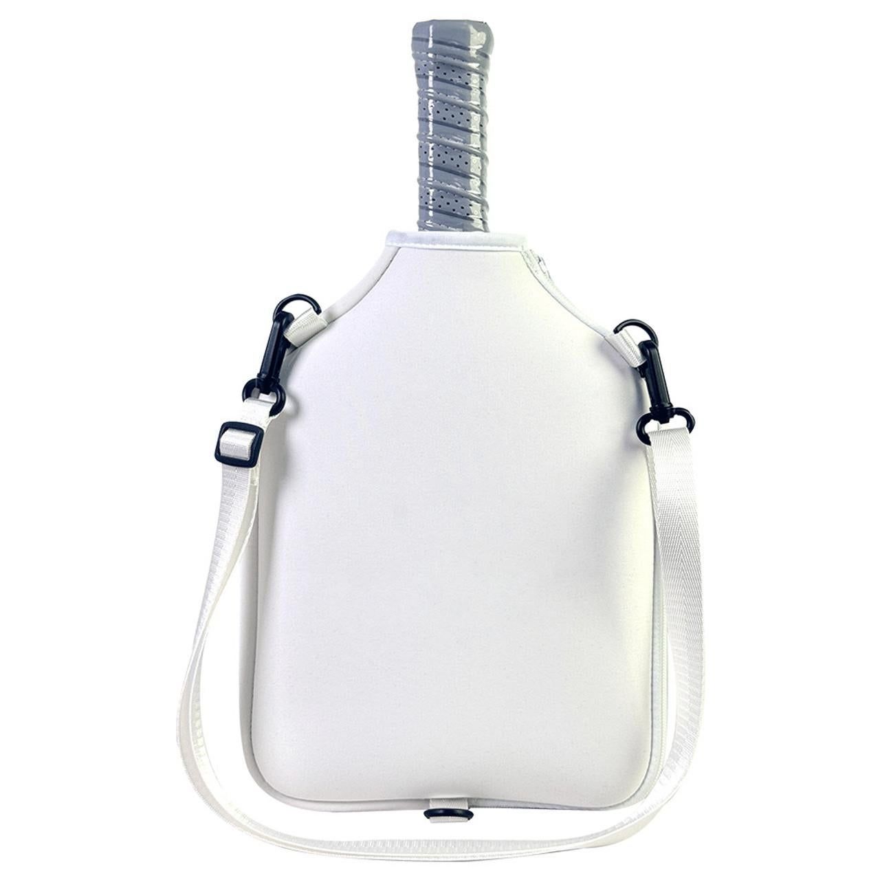 Neoprene Tennis & Pickleball Paddle Bag Lightweight Protective Carry Case with Shoulder Strap - Black