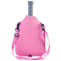 Neoprene Tennis & Pickleball Paddle Bag Lightweight Protective Carry Case with Shoulder Strap - Pink