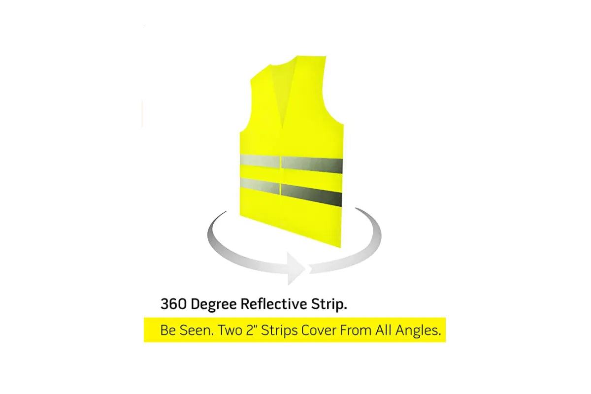 Safety Vests Bulk Pack - Reflective High Visibility, Men Women, Mesh 10 PACK Fluorescent green