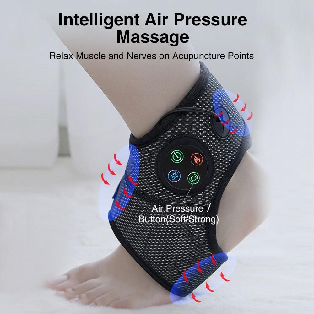Smart Ankle Brace Foot Compression massager Multifunctional Electric Ankle Heating Brace and Foot Pain Relief Vibration