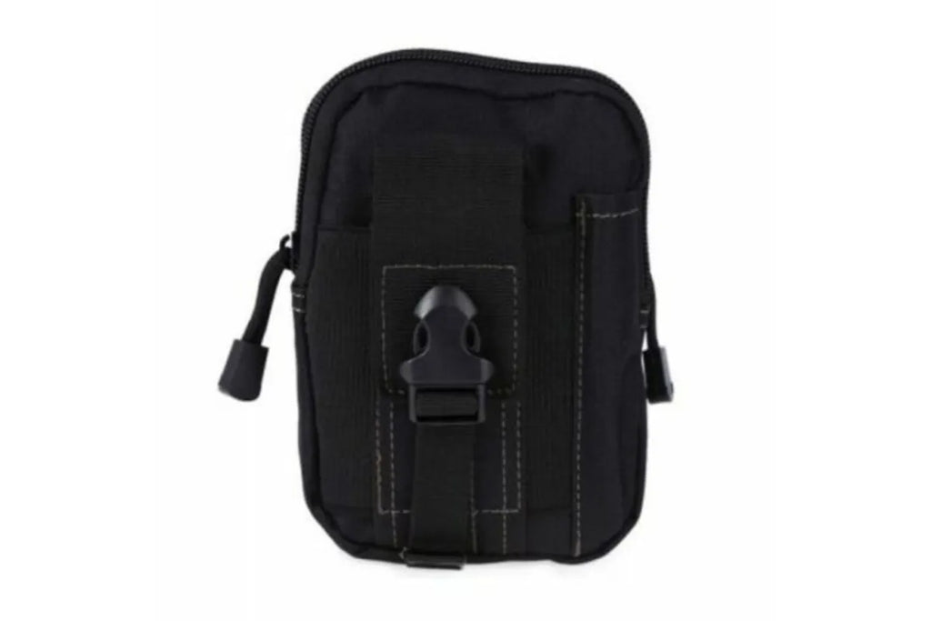 Outdoor Camping Waist Belt Pack Pouch Hiking Phone Pocket Bag - Black