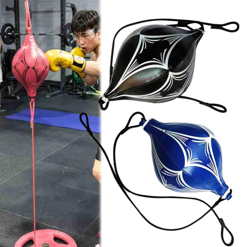 Floor To Kick Bag End Boxing Speed Training Ball Ceiling Punch - Black