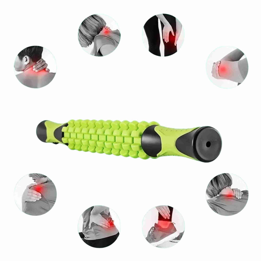 Muscle Massage Roller Stick Deep Tissue Fascia Bar Recovery Fitness Training Gym - Orange