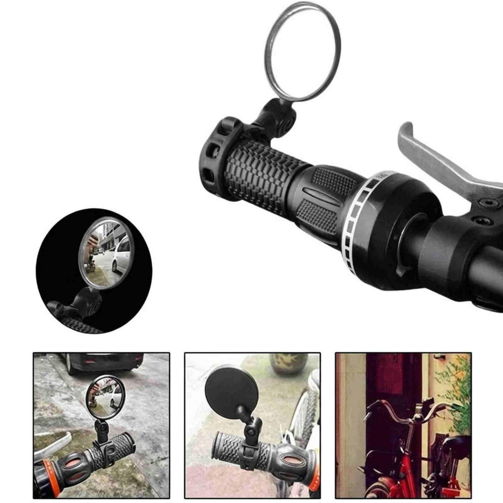 2pcs 360 Bike Bicycle Cycling Rear View Mirror Handlebar Safety Flexible