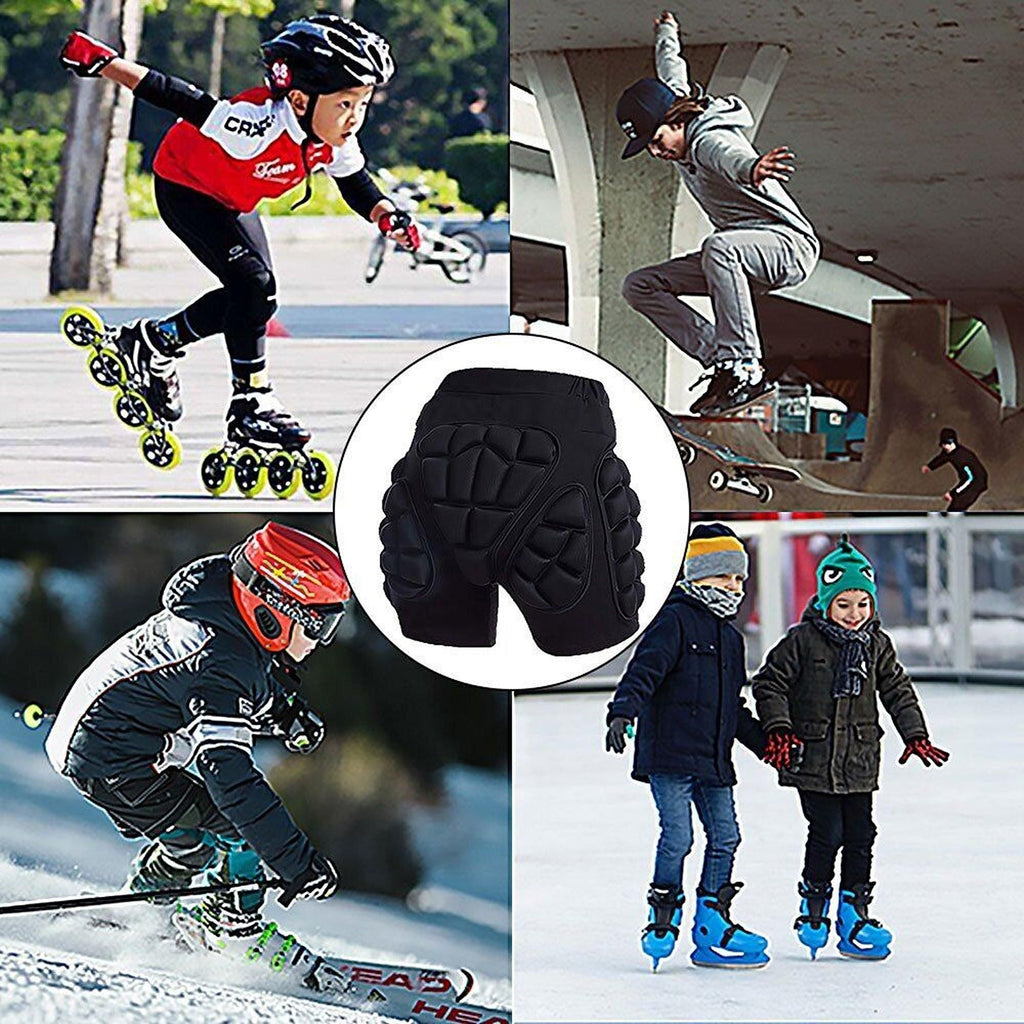 Impact-Resistant Hip Padded Shorts for Skiing and Snowboarding - M