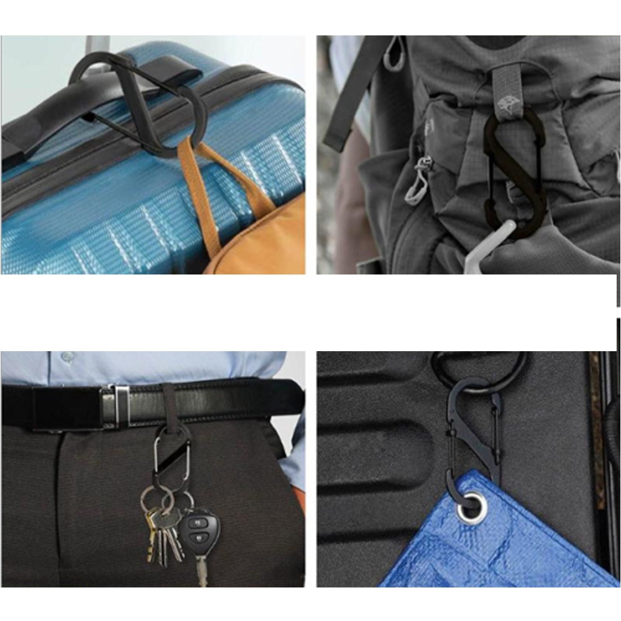 3pcs Heavy Duty Dual S-Biner Carabiner Hooks Multi-Size Handy Hardware